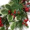 Glitzhome® 24" Pre-Lit Ornament, Berry, Holly & Pine Wreath